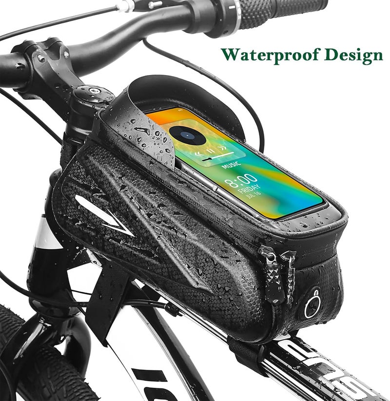 COTOUXKER Bike Frame Bag, Mountain Bike Phone Holder Bag for Road and Mountain Bikes Cycling Storage Bags - Image 5